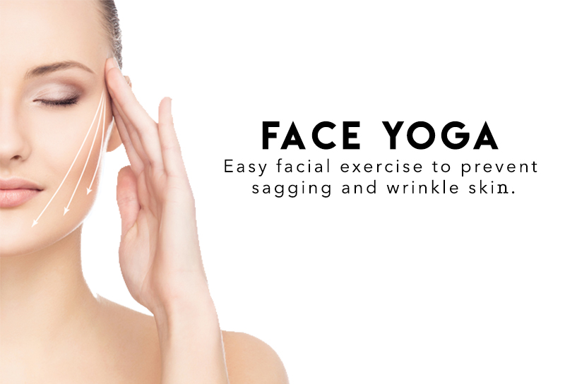 Face Yoga art work to prevent sagging wrinkle skin