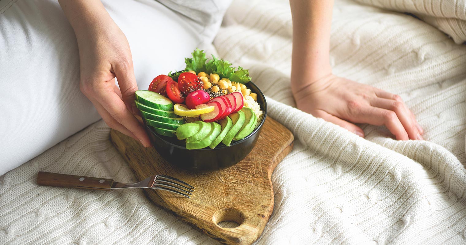 healthy bowl of vegetable salad