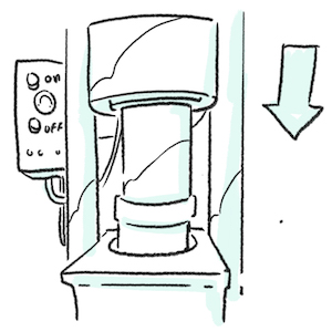 illustration of Almond oil extraction through pressure