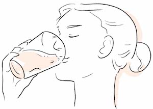 illustration of hydrating yourself