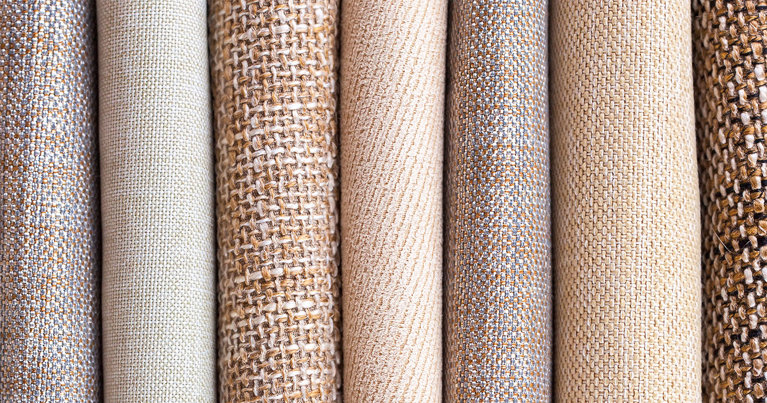 different textures of natural fabric