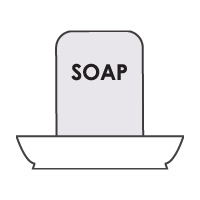 After use, leave the soap to dry in a cool place, away from heat & humidity.