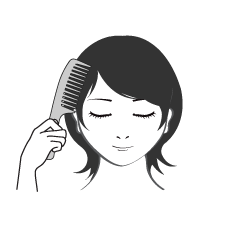 To begin, use hair brush to loosen your hair