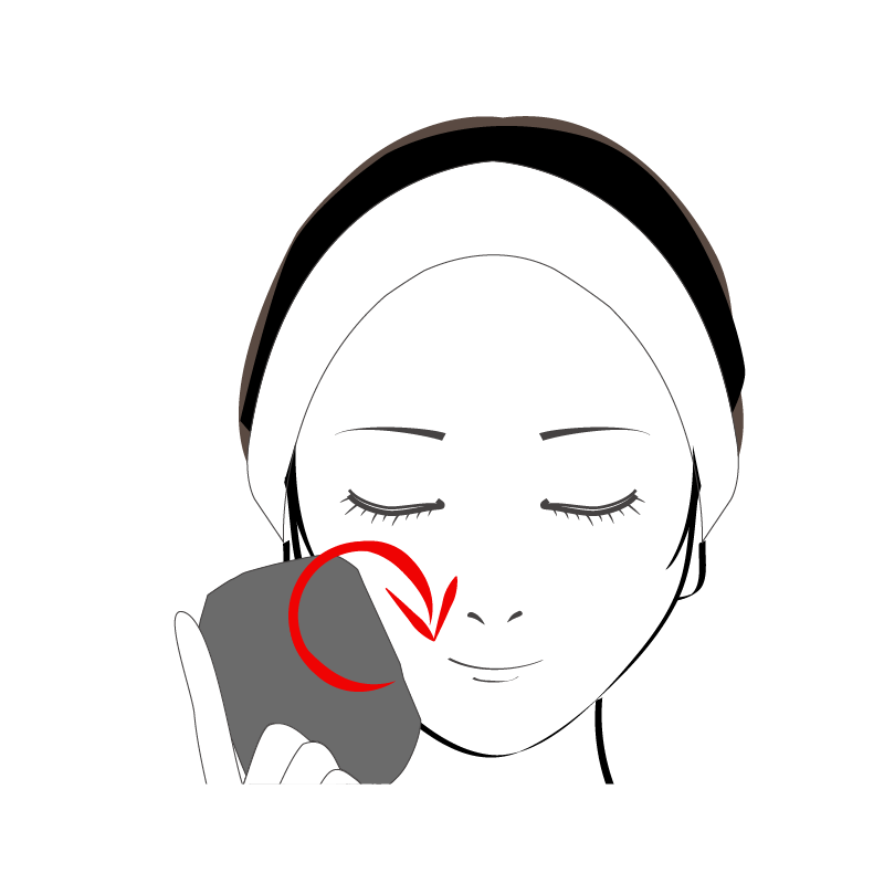 Do circular motion for exfoliation. If you want to do blackhead extraction and exfoliation together, do the tapping motion to extract blackheads first, followed by circular motion to exfoliate.